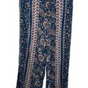 Angie  Boho Mixed Print Pull On Pants Wide Leg relaxed size Large Photo 1