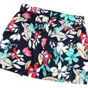 St. John’s Bay ST. JOHNS BAY Skort Shorts Skirt Size Large Navy Blue Floral Pockets Tie Belt Photo 1