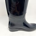 Coach  Talia Rain Boots Riding Tall Black Glossy Rubber Mid Calf Women’s Size 6 Photo 6