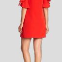 Laundry by Shelli Segal Red Cold Shoulder Dress with Ruffle Tie Sleeve - size 10 Photo 1