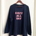 Lane Bryant  Womens Sweatshirt Blue Pink Pullover Cozy All Day Plus Size 22/24 Photo 0