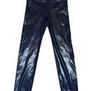 American Eagle Metallic Blue Faux Leather High-Waist Legging/ Tight Pant 6 Long Photo 2