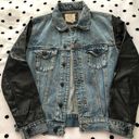 Forever 21 Leather Jean Jacket Photo 0