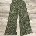 Three Dots Green Geometric Print Elastic Waist Women's Pull on Pants Size Medium Photo 2