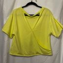 Z Supply Loose Open Back Wrap Shirt Short Sleeve Neon Women’s Size Small Photo 3