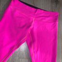 Lululemon Reversible Wunder Under Crop Leggings Pink/Black Size 10 Photo 2