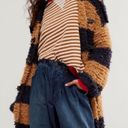 Free People NWT  We the Free Classic Striped Oversized Crewneck - Coffee Combo L Photo 5