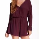 Nordstrom  ASTR Label Peek-a-Boo Lace Silk Blend Romper Cranberry Purple Size S Photo 0