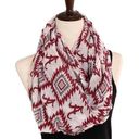 NCAA Alabama Infinity Scarf Gauzy Frayed Hem  College Team Gear Crimson Tide Photo 0