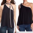 Free People NWT  You're The One‎ Black One Shoulder Tie Tank Top Size Small Photo 1