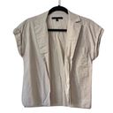 J Brand East Short Sleeve Button Down Pocket Shirt Tan Taupe Size Small Photo 4