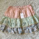 Free The Roses  Color Block Eyelet Trim Detail Mini Skirt Women’s size Medium Photo 4