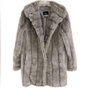 Dennis Basso gray faux fur coat Women’s M Photo 0