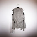 Greylin  Wool Blend Tweed Textured Woven Sleeveless Open Front Long Vest Jacket  Photo 2