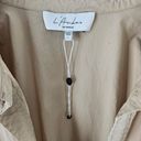 L'Academie L’Academie The Ismene Mini Shirt Dress‎ Long Sleeve Collared Khaki Tan Sz Large Photo 3