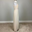 Adrianna Papell  Women's Formal Dress Size 6 Cream Beaded Lace and Chiffon Gown Photo 4