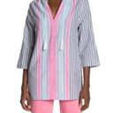 Tommy Bahama  Passion Lovely Lanes Baja Linen Blend Hoodie Size XS Pink Blue Photo 0