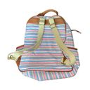 Madden Girl Boho Indie Striped Tribal Print Backpack Pink vegan leather trim Photo 1