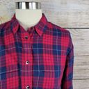 Madewell  Women's‎ Button Down Plaid Oversized Boy Tunic Shirt Size Extra Small Photo 1