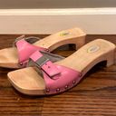 Dr. Scholls vintage pink wooden sandals Photo 0