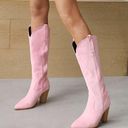 COWGIRL Chunky Heeled Boots in Pink Sz. 41 / 9.5 Photo 13