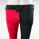 Tripp NYC  Black & Red Split Leg Skinny Jeans Size 1 Photo 6