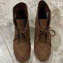 MIA  Brown Suede Booties Raphaella Leather Lace-Up Boots Size 11.0M Photo 3