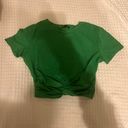 ZARA Green Crop Top Photo 0