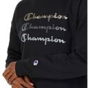 Champion Pullover Womans Large Black Powerblend Relaxed Crewneck Fleece Sweater Photo 7