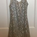 Alythea  silver sequined mini dress size medium Photo 14