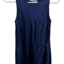 Vince NWT  XS Asymmetrical Crinkled Satin Sleeveless Midi Dress Ink Dark Navy Photo 2