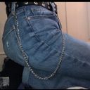 Black Grommet Belt with Wallet Curb Chain Photo 7