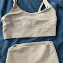 Beach Riot sport ribbed tan work out set Photo 0