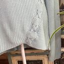 a.n.a  Crewneck Sweater Criss-Cross Sleeve Detail Size XL Light Blue Photo 2