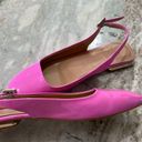 Pink Slingback Flats with Gold Heel Detail Size 7 Photo 5