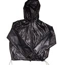 Elodie Black Cropped Waterproof Windbreaker Photo 0