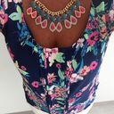 Candie's Candie’s “Spring Bouquet Blue” Pintuck Floral Sleeveless Blouse Size SMALL NWOT Photo 1