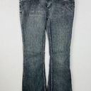 Mudd  Faded Grayish Black Flare Wide Leg Low Rise Bohemian Jeans Juniors 5 Photo 0