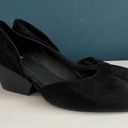 Eileen Fisher  Black Suede Hilly D’Orsay Wedge Shoes Size 7.5 Photo 0