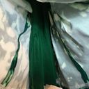 Oscar de la Renta  Silk White Green Abstract Fit Flare Dress SZ 8 Photo 5