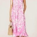 Peter Som  Collective Pink Floral Midi Dress Photo 0