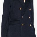 Polo  Ralph Lauren Double Breasted Knitted Blazer Peak Lapel Navy Blue Women's 0 Photo 1