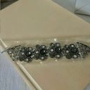 American Vintage NWT Gray Silver Rhinestone Toggle Bracelet “Mariska” Chic Glam Tennis Prep Photo 3