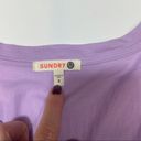 Sundry  Purple Star print crew neck long sleeve tee top Photo 2