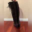 Tod's Tod’s | Suede Leather Boots Knee High Heels 34.5 Brown Photo 2