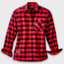 Krass&co THE VERMONT FLANNEL  Women's Classic Red Buffalo Flannel Shirt, Size S Photo 0