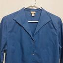 Nordstrom  blue 3/4 sleeve button down shirt in size medium Photo 5