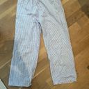 Blue and white striped linen pants Multiple Photo 2