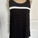 DKNY  Black & White Geo Dots Jersey Tank Top Size S Photo 0