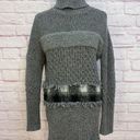 Banana Republic  Women's Textured Collage Sweater Grey Combo Turtleneck Size M Photo 1